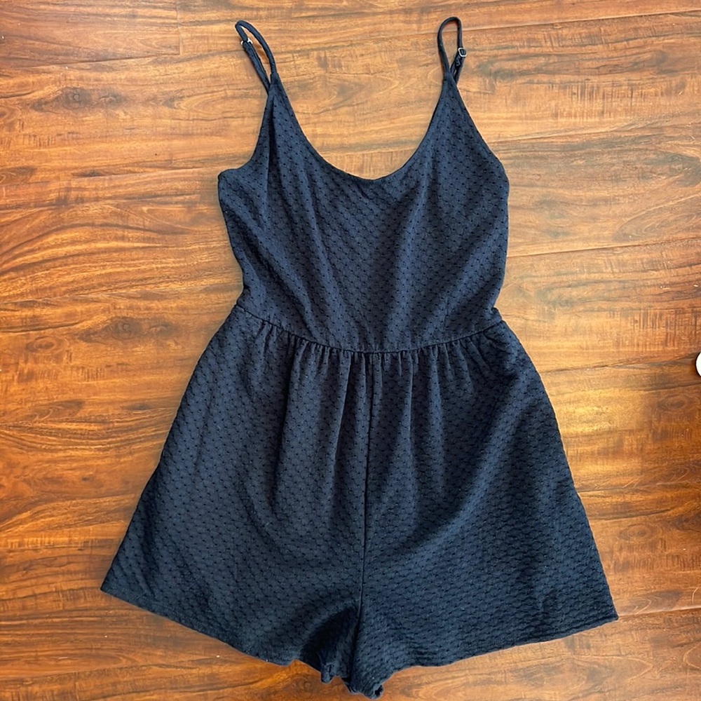 Wild Fable Navy Strapless Romper